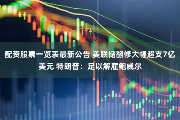 配资股票一览表最新公告 美联储翻修大幅超支7亿美元 特朗普：足以解雇鲍威尔
